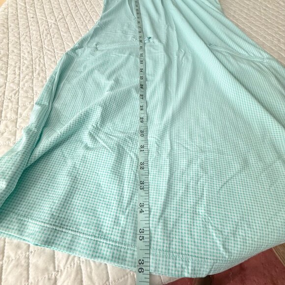 IBKUL Womens Sleeveless Aqua Gingham Zip Neck Dress S UPF 50+ Cool Feel Nylon Bl - Picture 12 of 12
